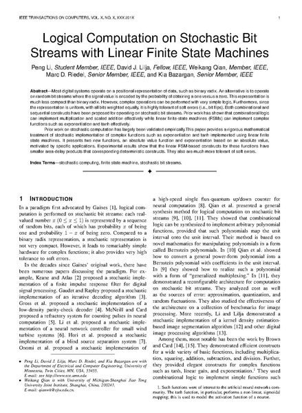 File:Li Lilja Qian Riedel Bazargan Logical Computation on Stochastic Bit Streams with Linear Finite State Machines.pdf